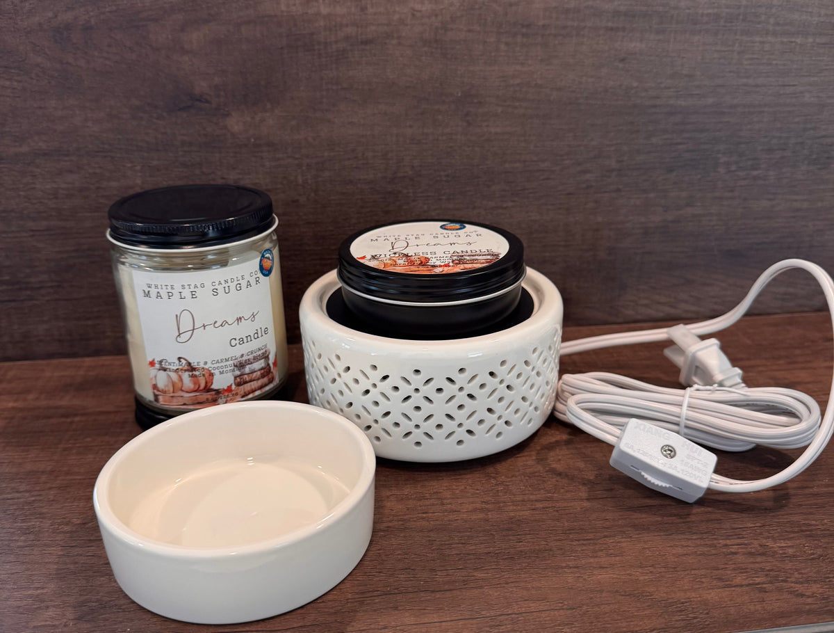 Candle Warmer 2 in one-White