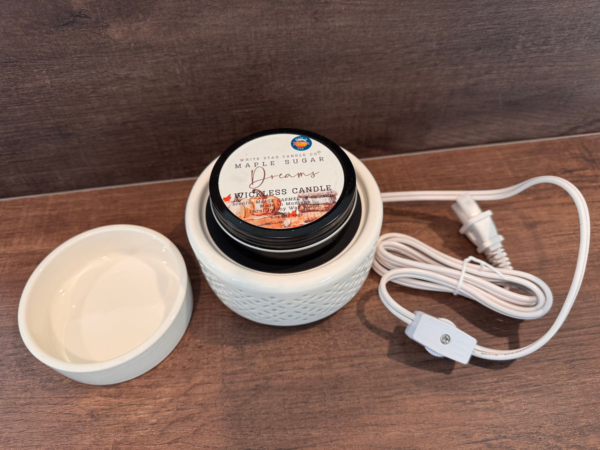 Candle Warmer 2 in one-White