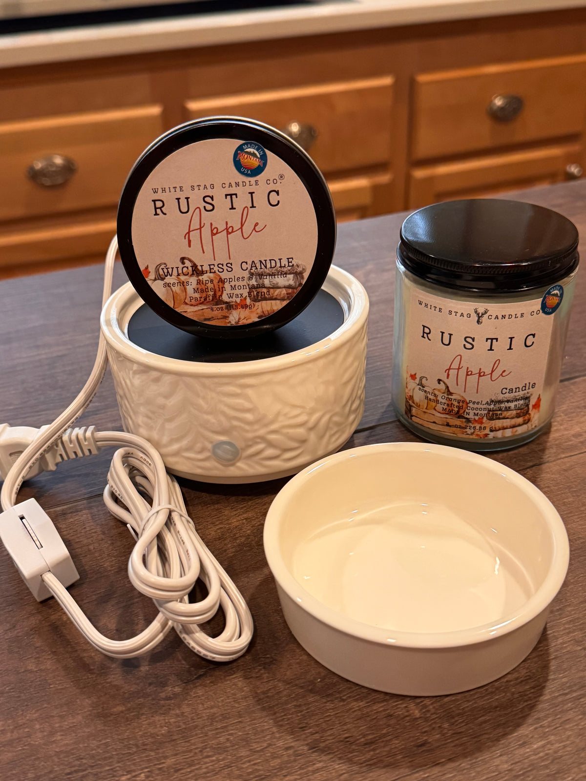 Candle Warmer-2 in one- White